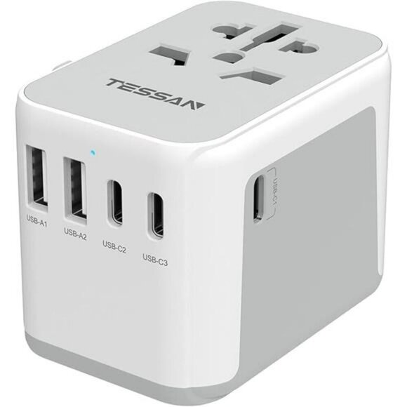 TESSAN Universal Travel Adapter USB C Wall Charger for Europe UK Japan AUS - Picture 7 of 7